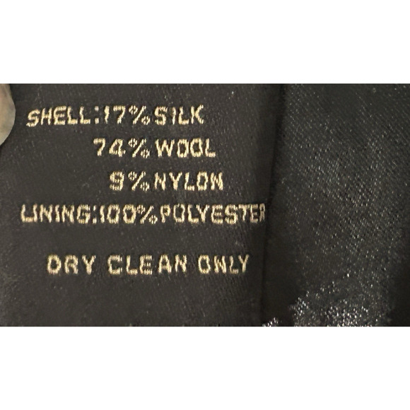 Pendleton Women’s 2 Gray Wool Silk Long Peacoat Coat - Picture 8 of 10